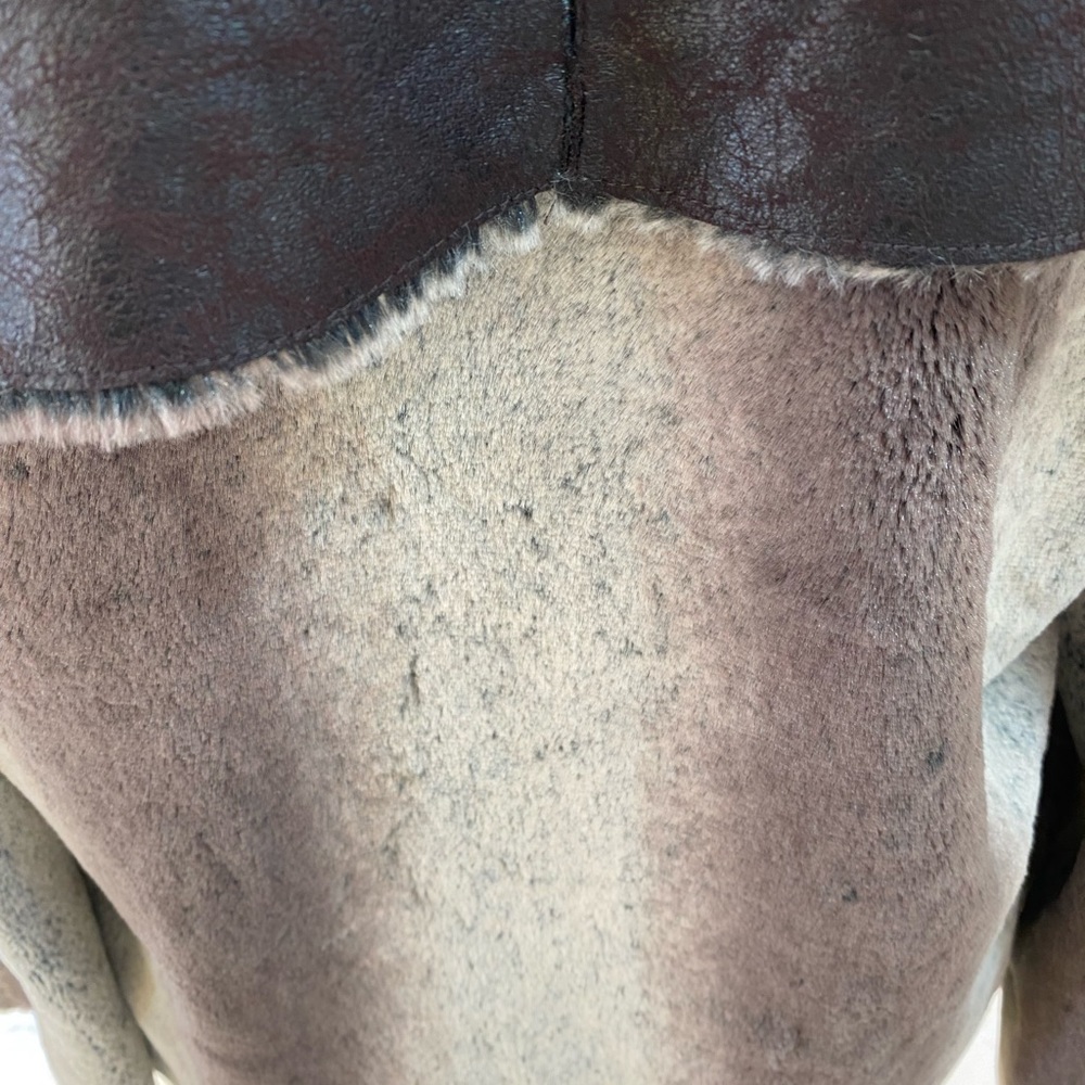 Faux Chinchilla Fur Leather Jacket Reversible - image 6